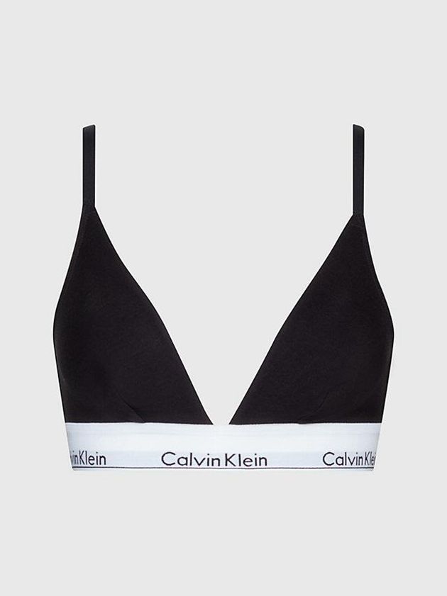 Calvin Klein USA Triangle - Modern Cotton Womens Bra Black 6290741-VQ